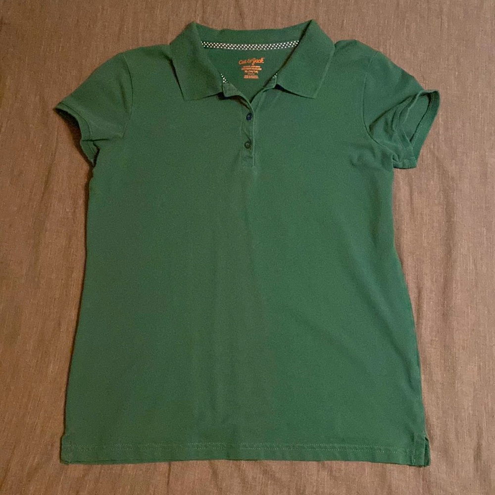 Hunter Green school uniform polo shirt